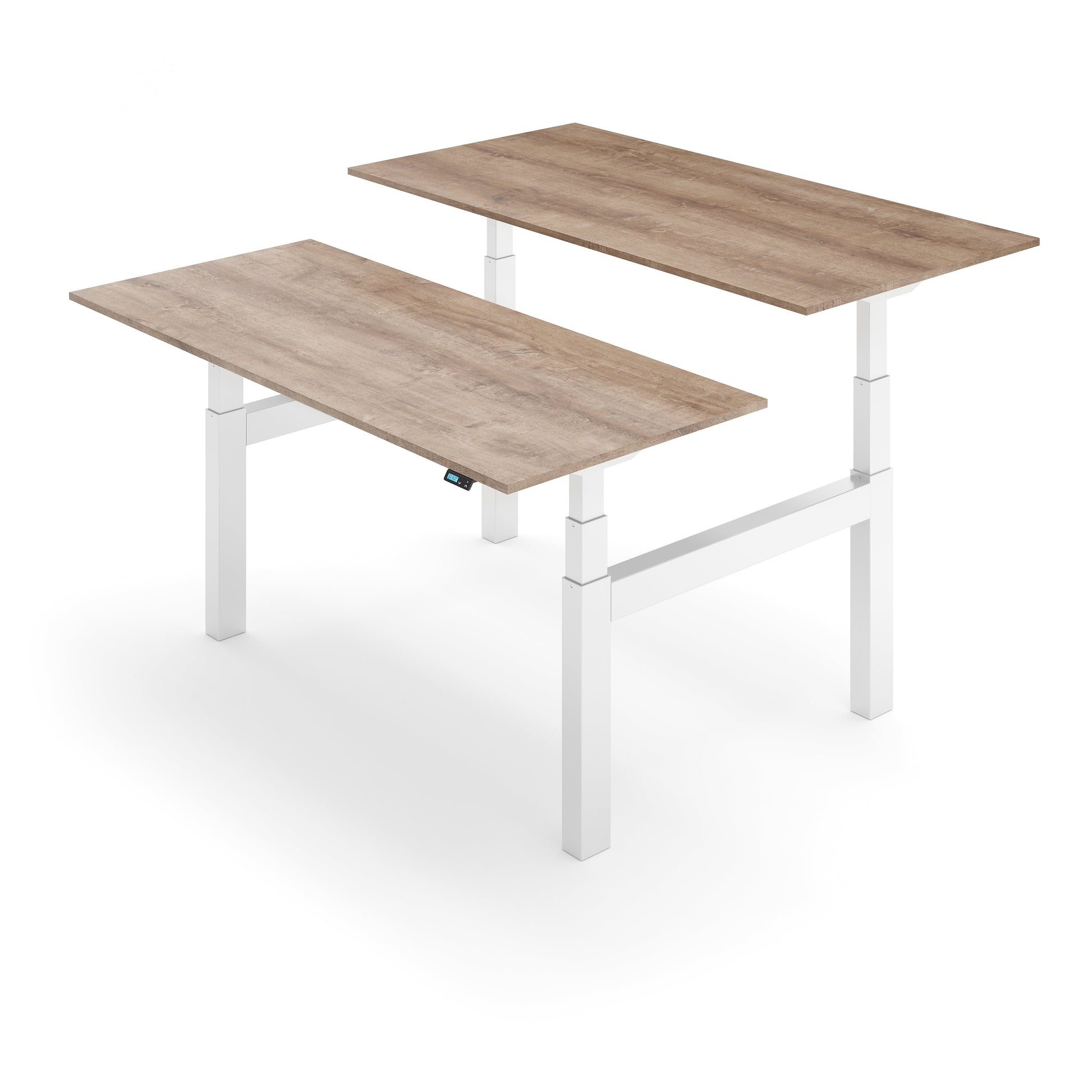 Flytta Back-2-Back Nebraska Oak worktop White frame