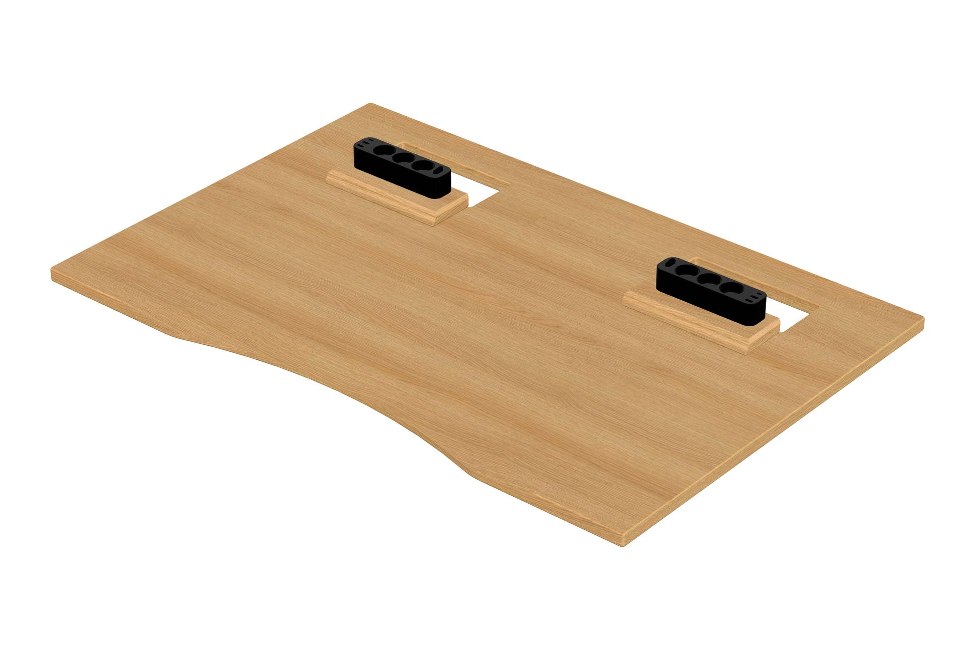 120×80cm Ergonomic oak cable space desk top