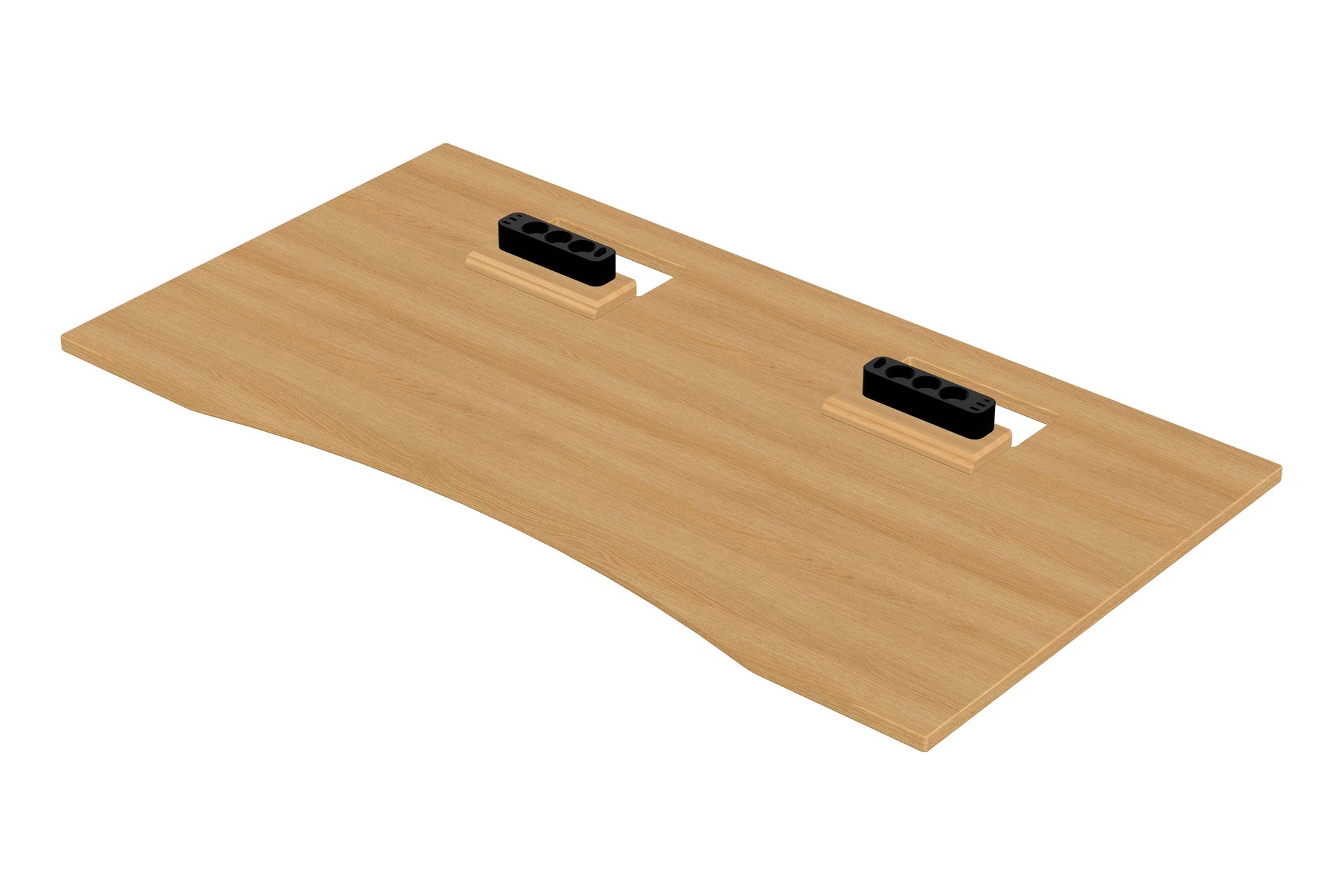 150×80cm Ergonomic oak cable space desk top