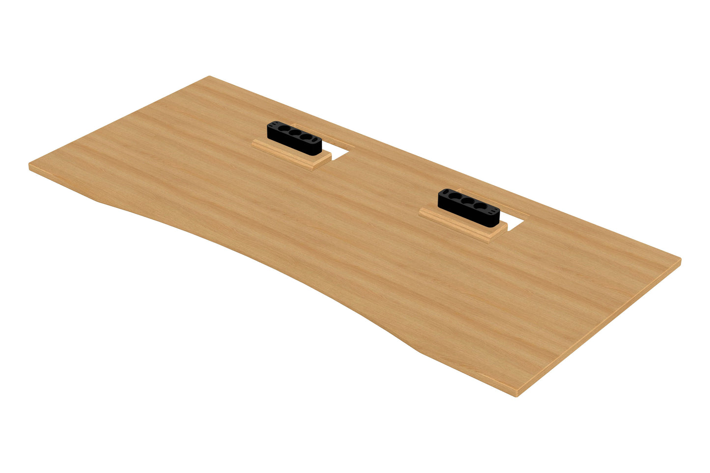 180×80cm Ergonomic oak cable space desk top