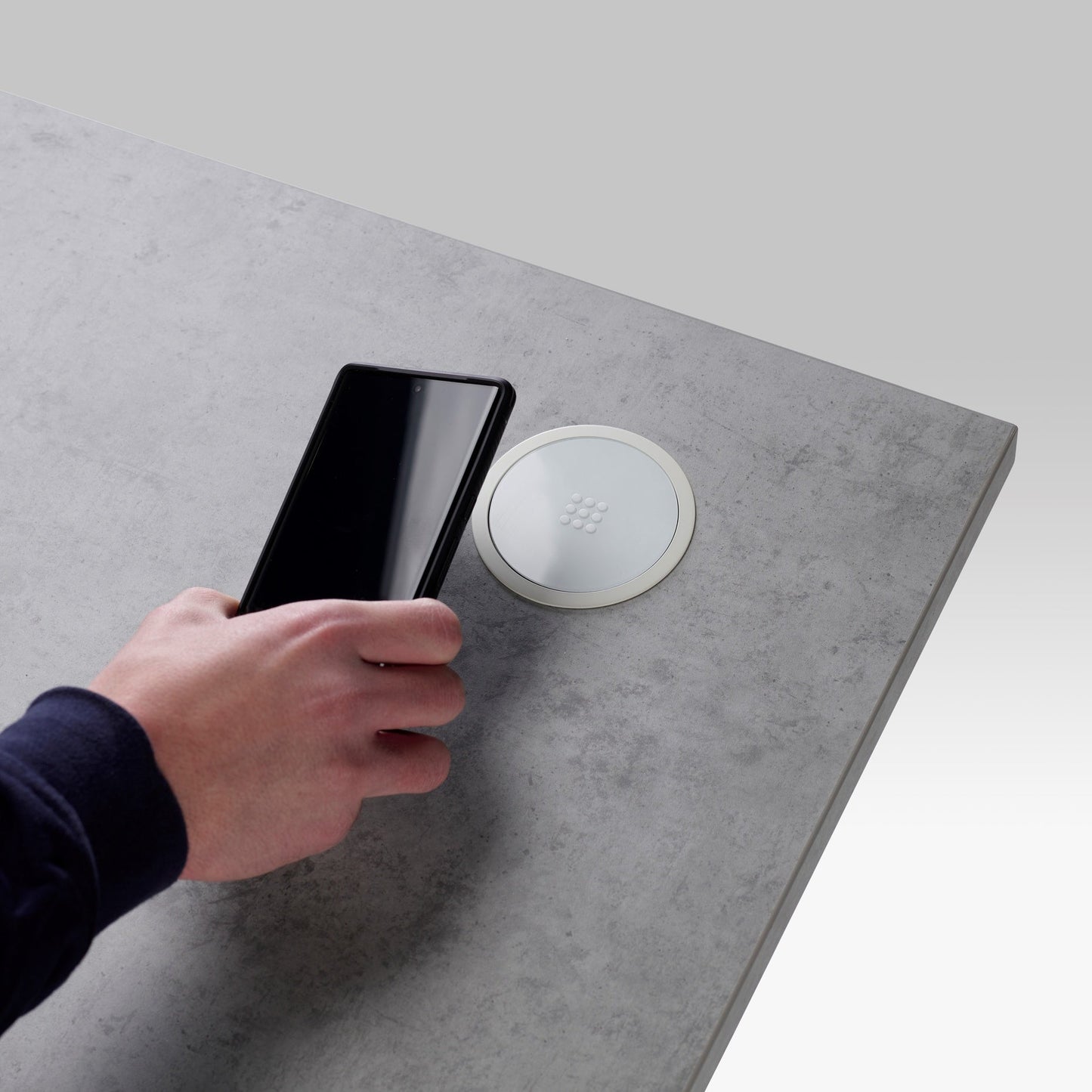 Integrated In-Desk Wireless Phone Charger