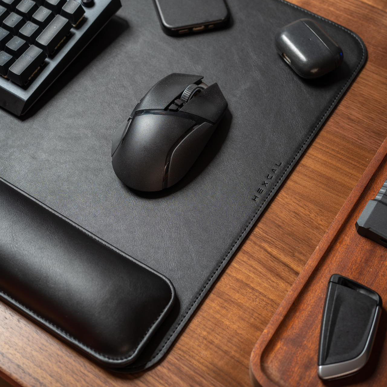 Hexcal Magnetic Desk Mat [Black Colour]
