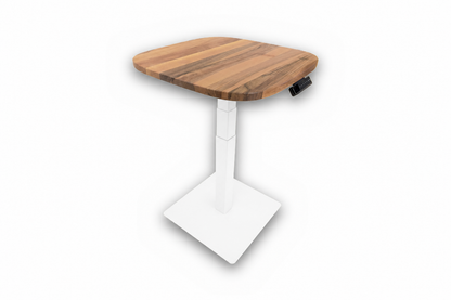ErgoHide Height Adjustable Coffee Table Walnut White