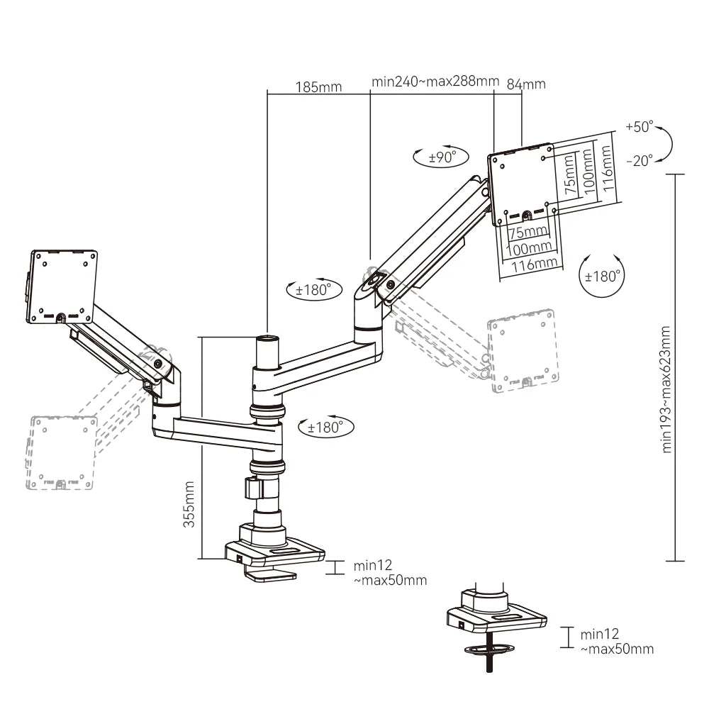 MovMax Heavy Duty Monitor Arm
