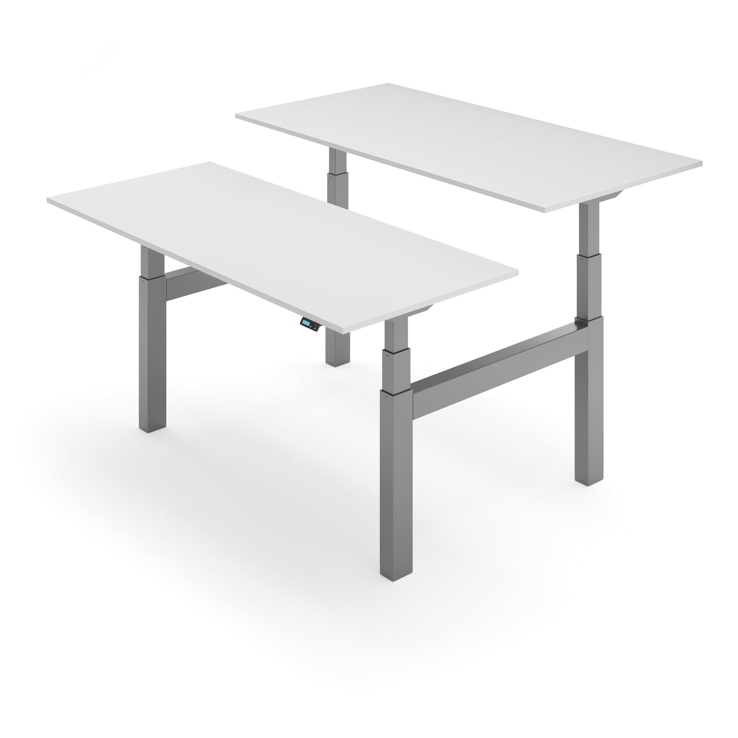 Flytta Back-2-Back Light Grey worktop Silver frame