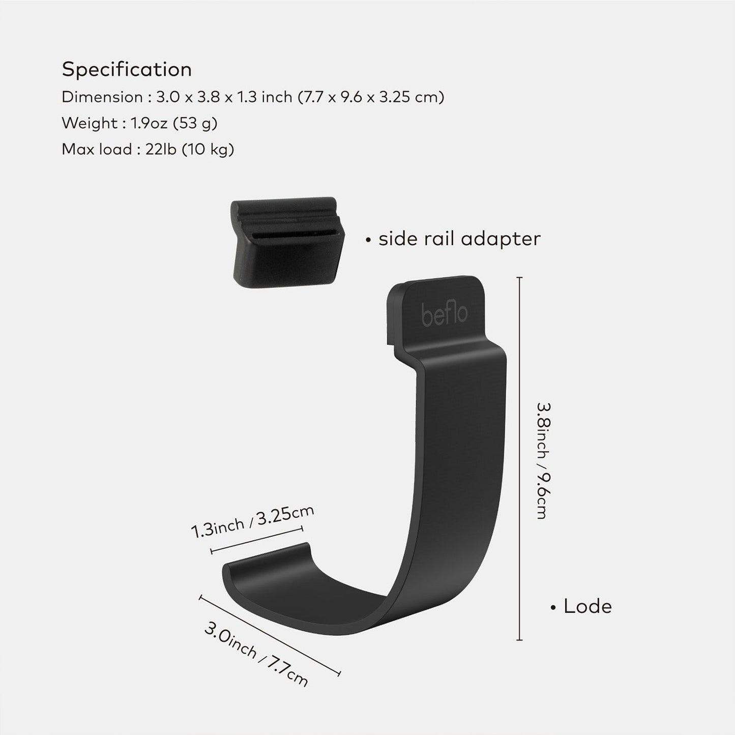 Lode Hanging Desk Hook - beflo