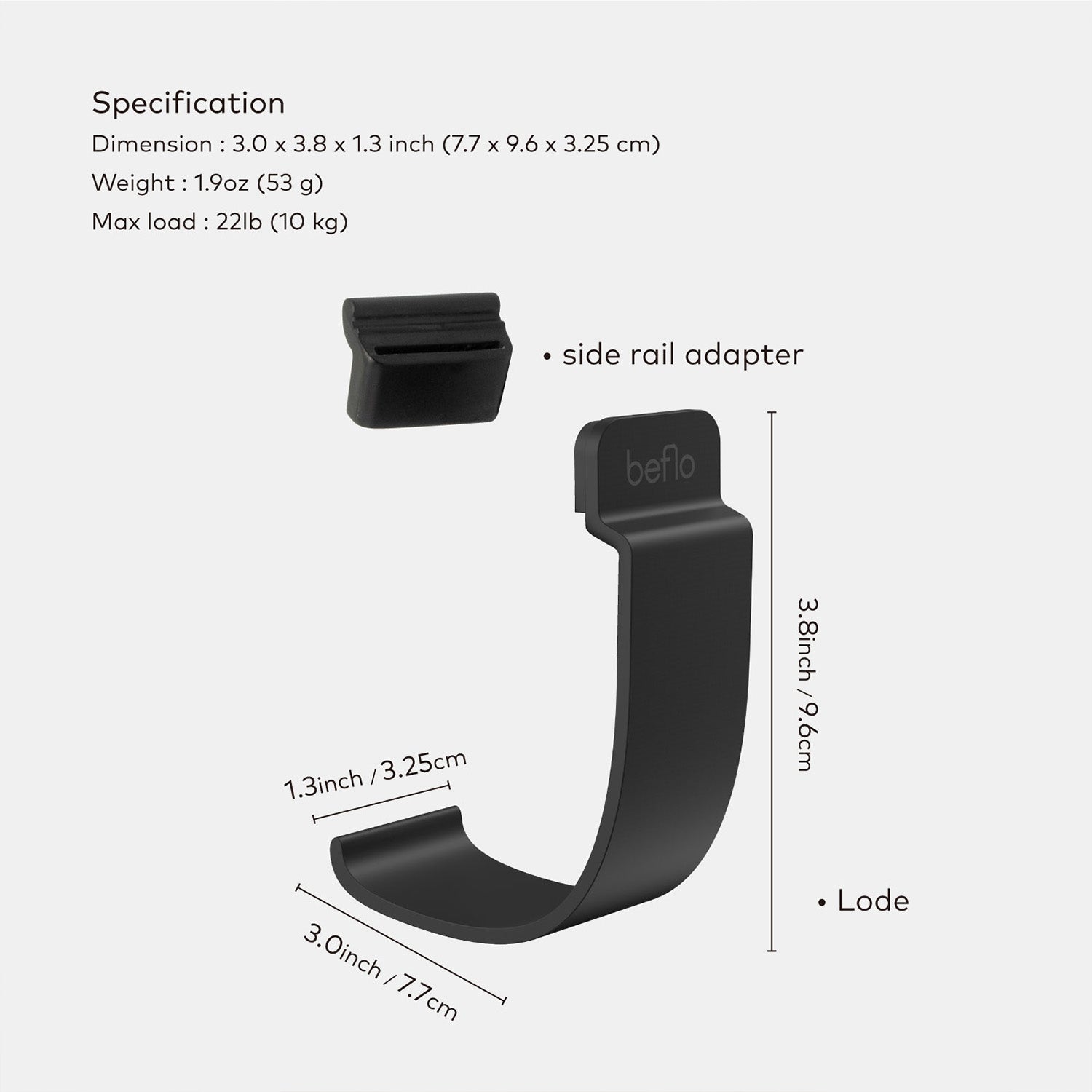 Lode Hanging Desk Hook - beflo