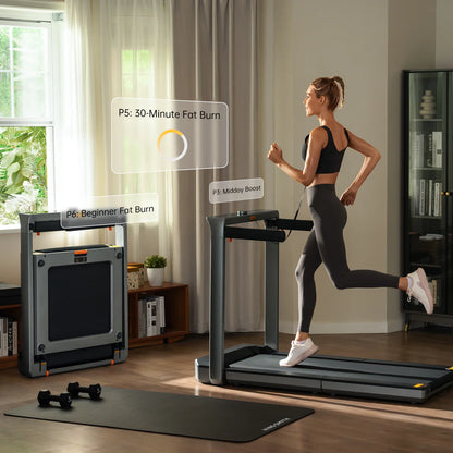 King Smith Fitness X25+ Foldable Treadmill – 10 MPH Vertical-Fold Running Machine with SpeedDial & LED Strip | Home & Office