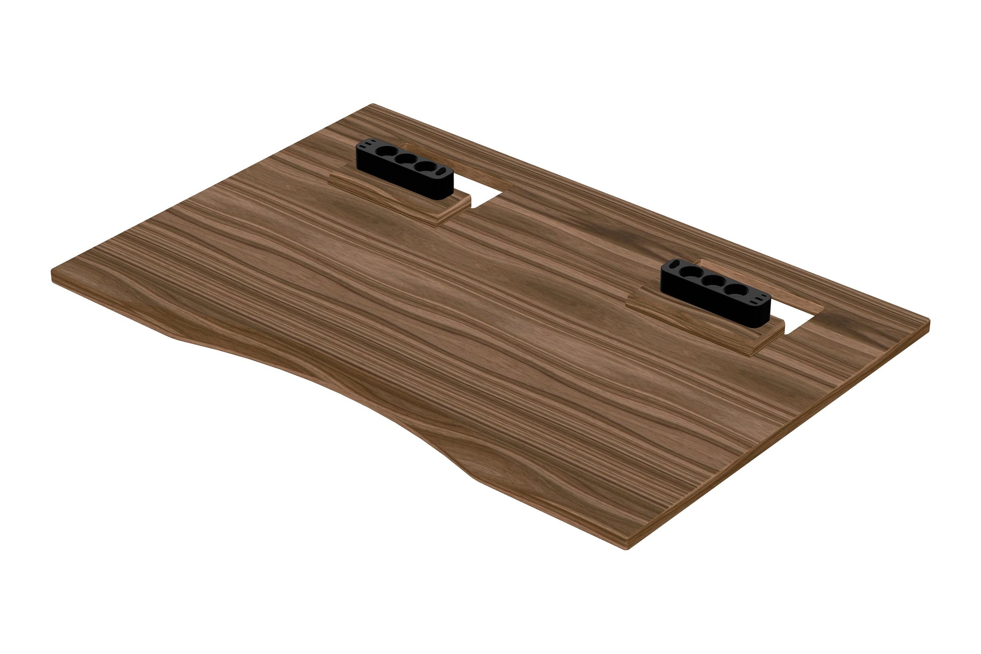 120×80cm Ergonomic walnut cable space desk top