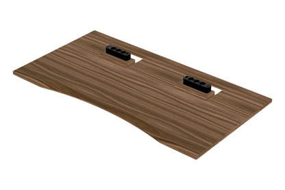 150×80cm Ergonomic walnut cable space desk top