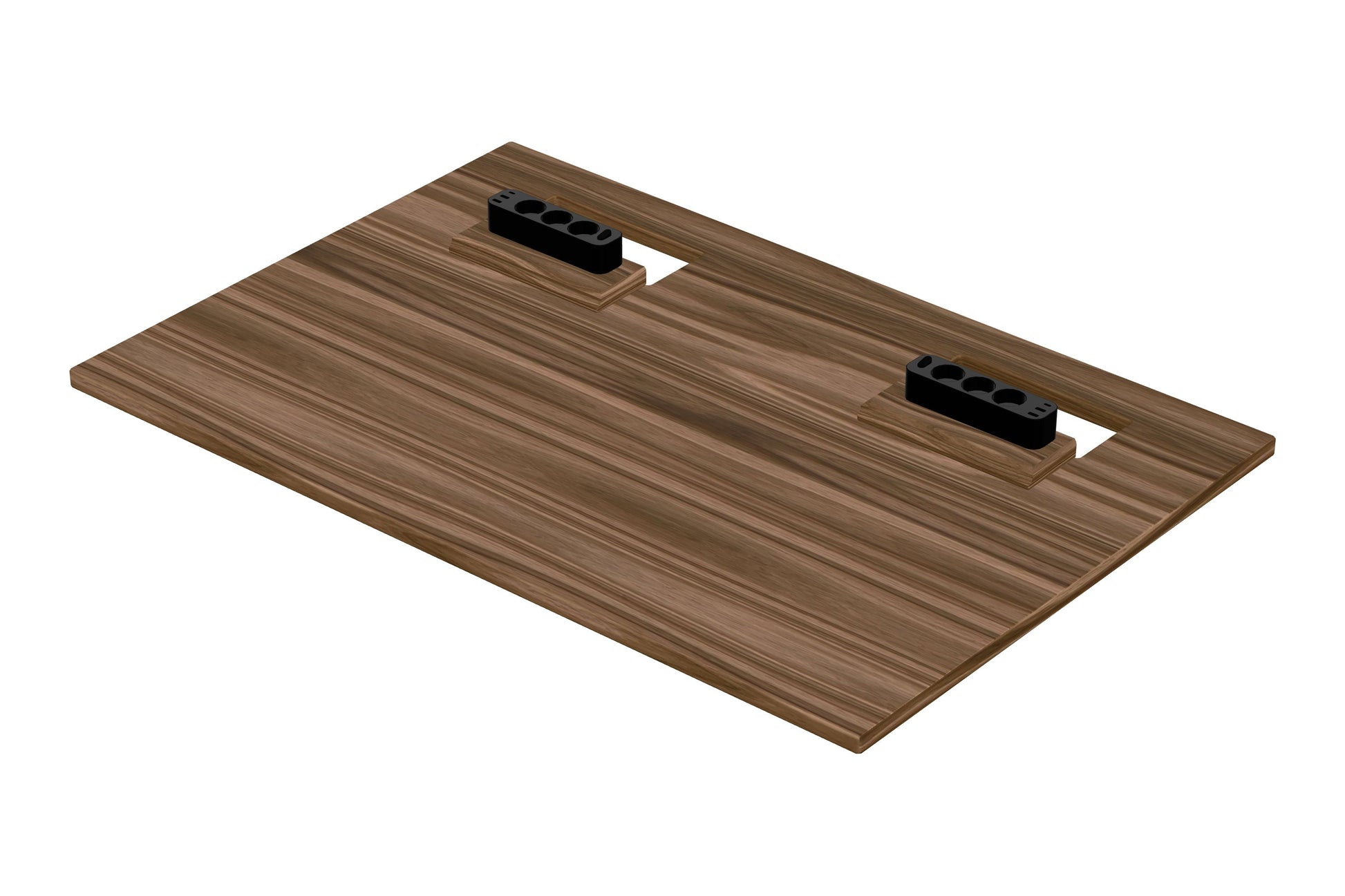120×80cm Classic walnut cable space desk top