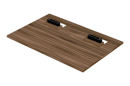 120×80cm Classic walnut cable space desk top