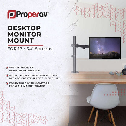 Ergonest Monitor Arm – Swing Arm Desk Mount (13–32 in)
