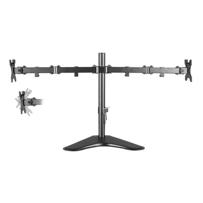 Ergonest Dual Monitor Stand – Freestanding Swing Arm (17–32 in)