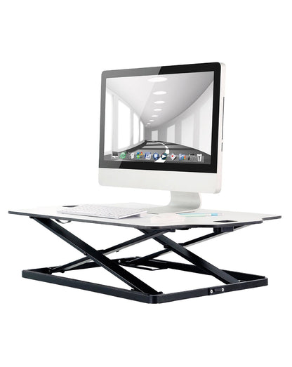 Ergonest Sit-Stand Desk Converter – Gas Spring, White