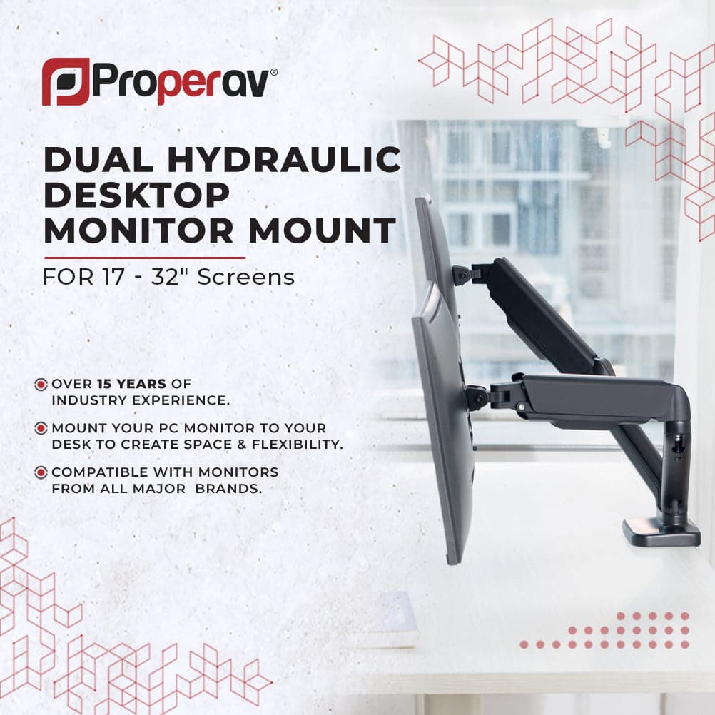 Ergonest Dual Monitor Arm – Articulated Swing Arm (17–32 in)