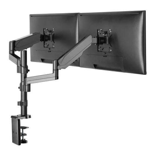 Extra-height dual monitor arm, articulated, 17 to 32 inch