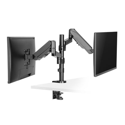 Ergonest Extra-Height Dual Monitor Arm – Articulated (17–32 in)