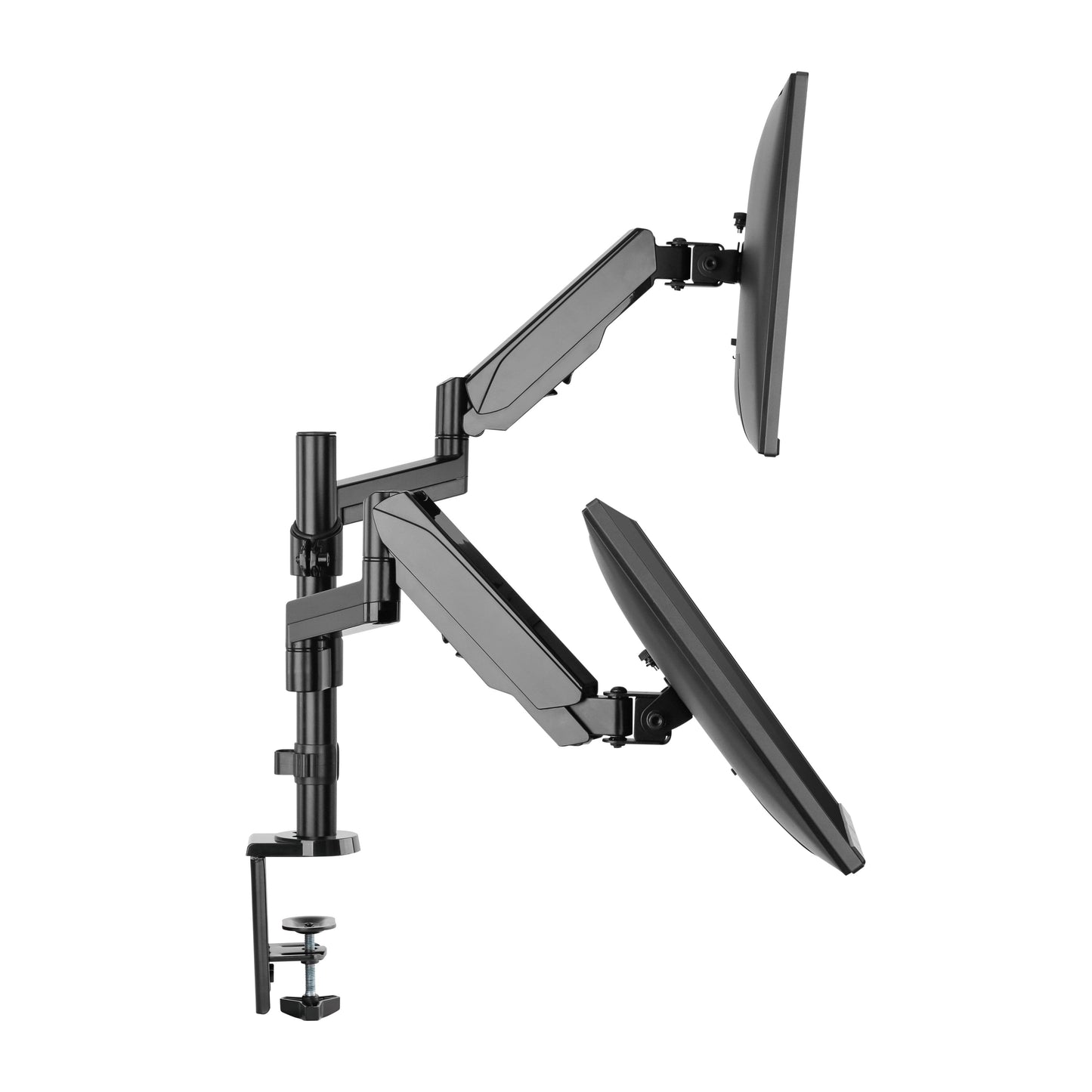 Ergonest Extra-Height Dual Monitor Arm – Articulated (17–32 in)
