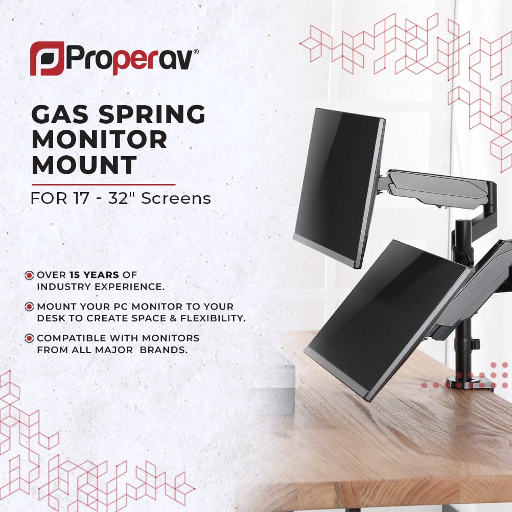 Ergonest Extra-Height Dual Monitor Arm – Articulated (17–32 in)