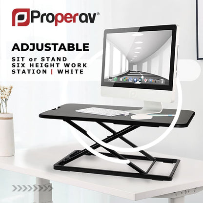 Ergonest Lite Sit-Stand Desk Converter – Black