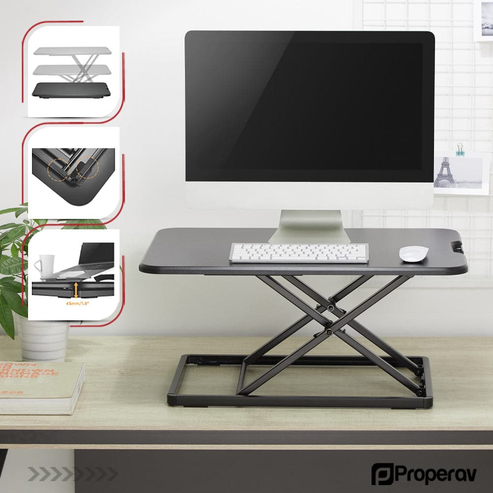 Ergonest Lite Sit-Stand Desk Converter – Black