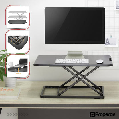 Ergonest Lite Sit-Stand Desk Converter – Black