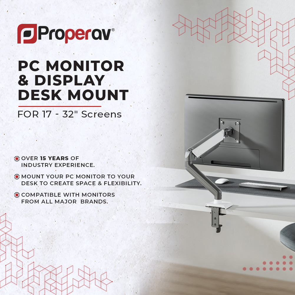 Ergonest Monitor Arm – Gas Spring Swing Arm (17–32 in)