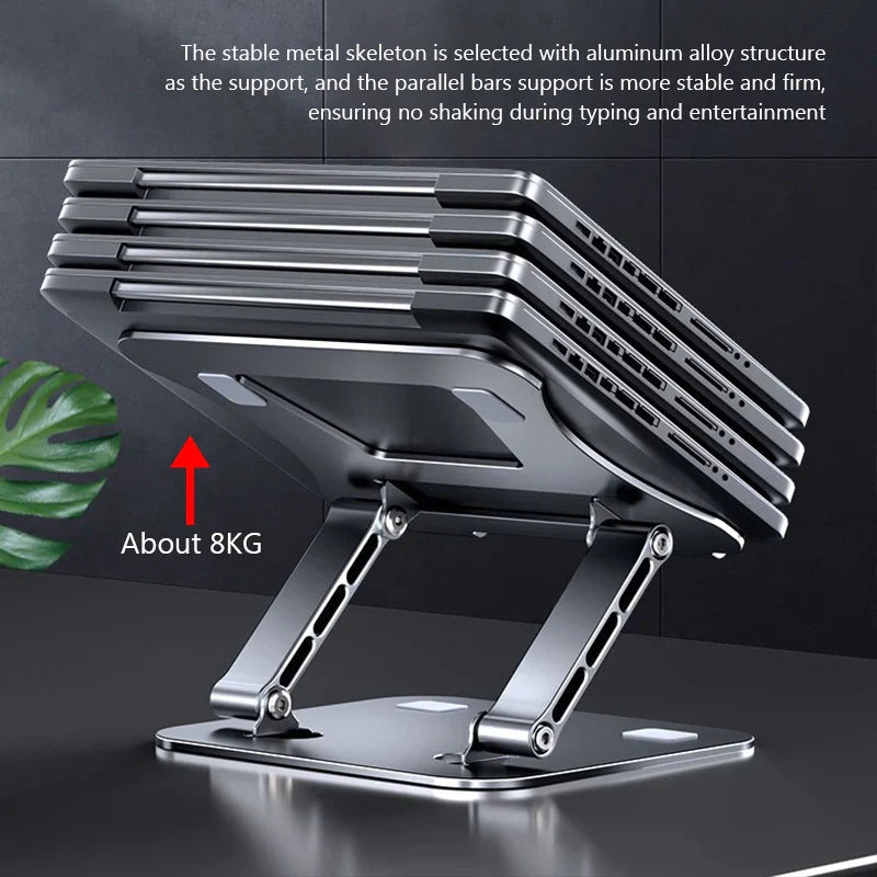 Ergonest Foldable Portable Laptop Stand – Aluminium (10–17 in)