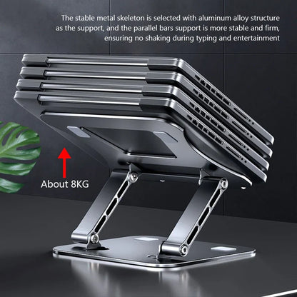 Ergonest Foldable Portable Laptop Stand – Aluminium (10–17 in)