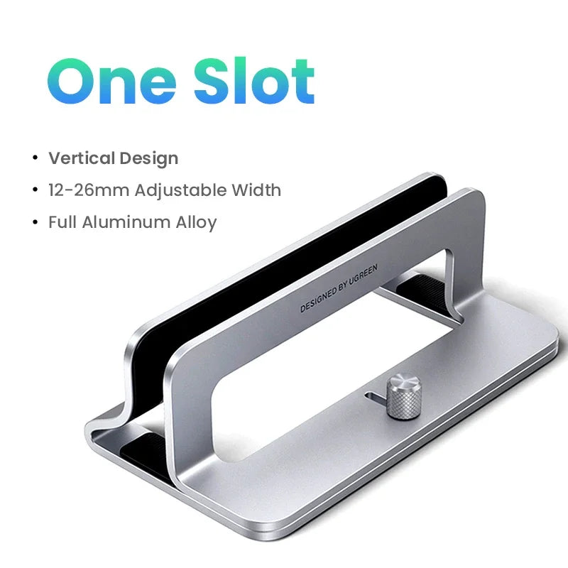 Ergonest Vertical Laptop Stand – Triple-Slot Aluminium
