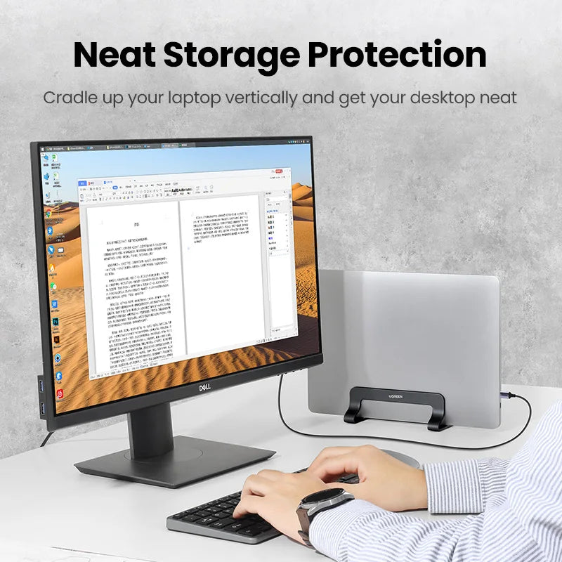 Ergonest Portable Vertical Laptop Stand – Aluminium