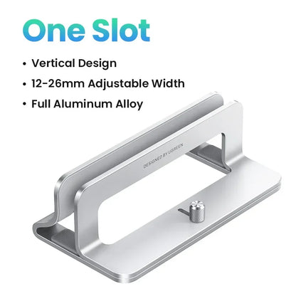 Ergonest Foldable Vertical Laptop Stand – Aluminium (up to 17 in)