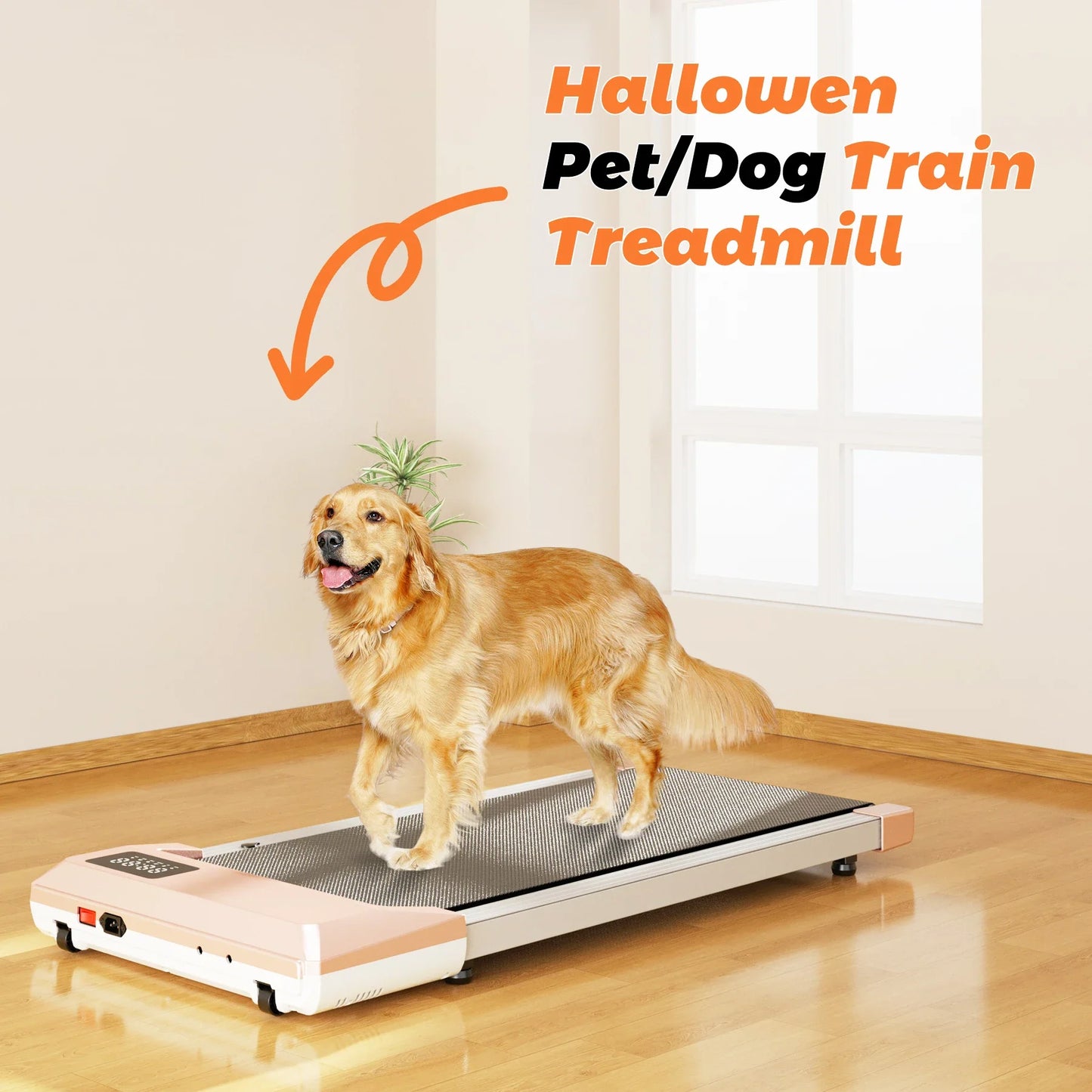 Ergonest Under-Desk Walking Pad – 90cm Deck, LCD, Pink