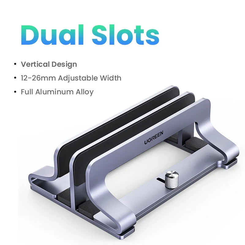 Ergonest Portable Vertical Laptop Stand – Aluminium