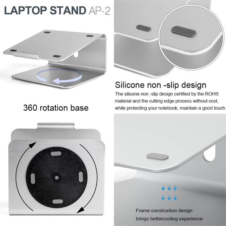 Ergonest 360° Adjustable Aluminium Laptop Stand (11–17 in)