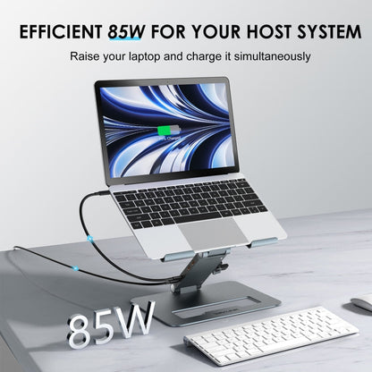 Ergonest Portable Aluminium Laptop Stand with USB-C Docking Station