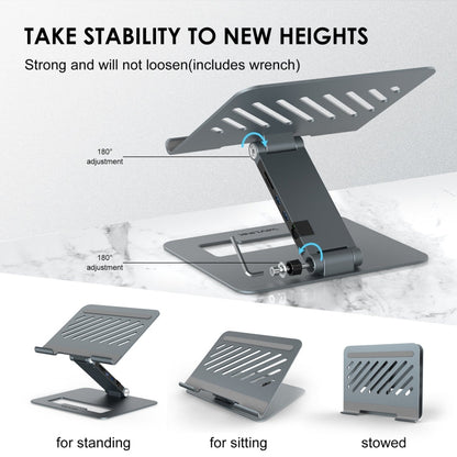 Ergonest Portable Aluminium Laptop Stand with USB-C Docking Station
