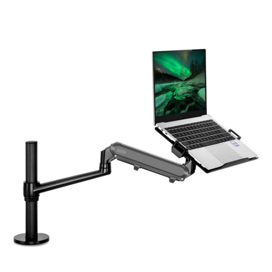 Aluminium laptop and monitor stand, black