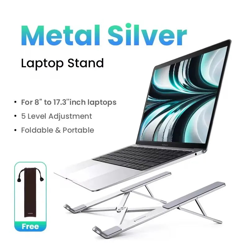 Ergonest Foldable Vertical Laptop Stand – Aluminium