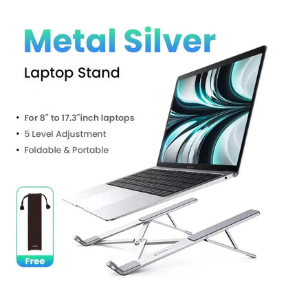 Ergonest Foldable Vertical Laptop Stand – Aluminium