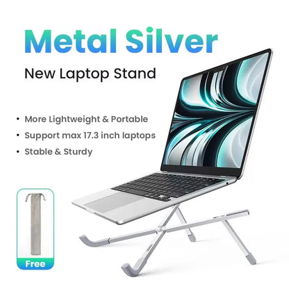 Ergonest Foldable Vertical Laptop Stand – Aluminium