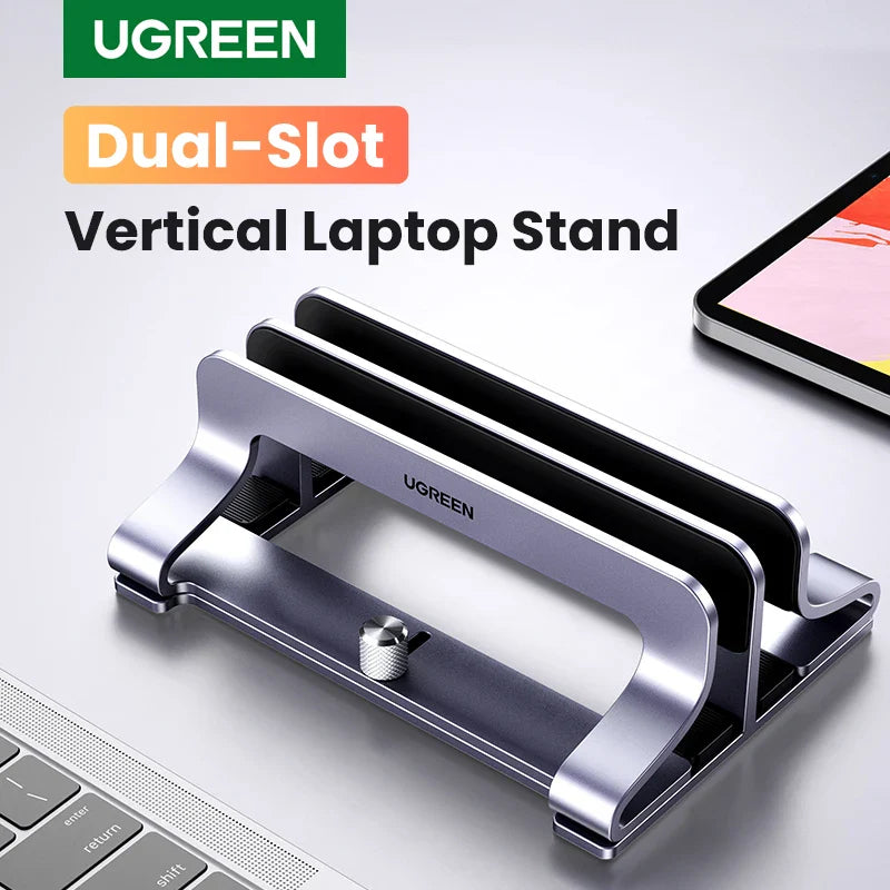 Ergonest Foldable Vertical Laptop Stand – Aluminium (up to 17 in)