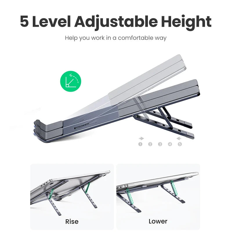 Ergonest Foldable Vertical Laptop Stand – Aluminium