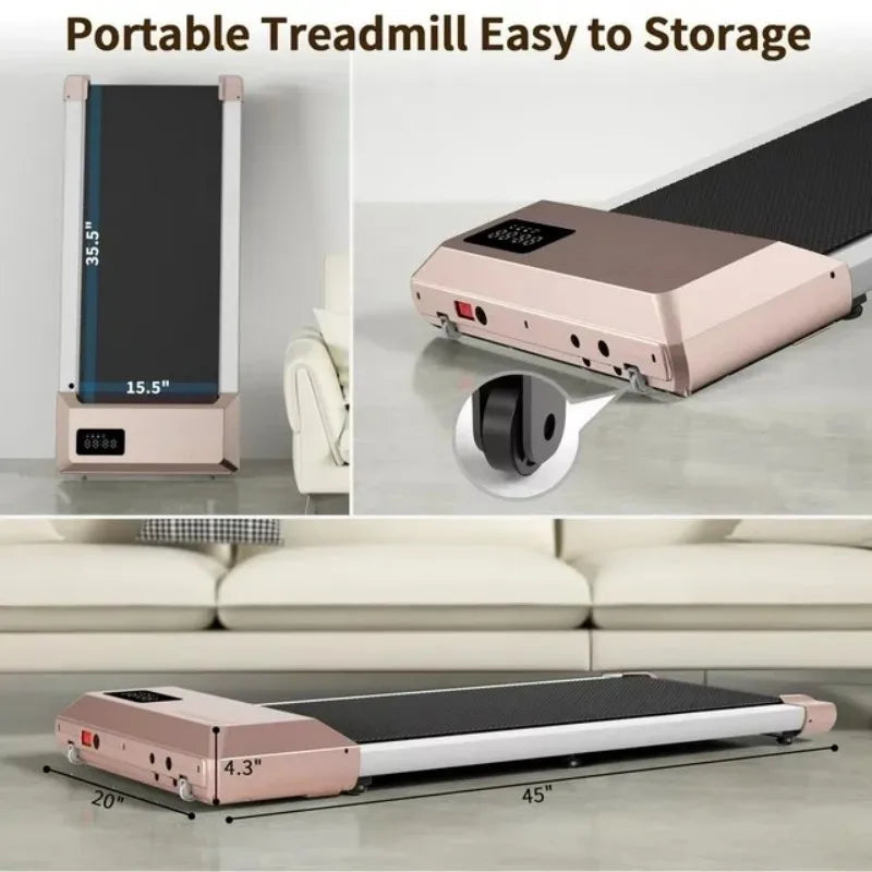 Ergonest Portable Walking Pad – 2.5HP, LED Display, Pink