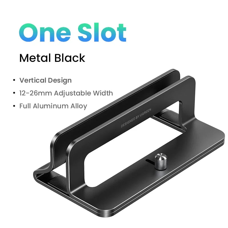 Ergonest Vertical Laptop Stand – Triple-Slot Aluminium