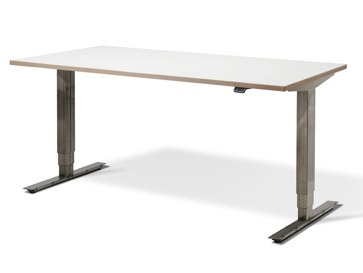 Signature Rustik Standing Desk FRISKA White Ply Edged