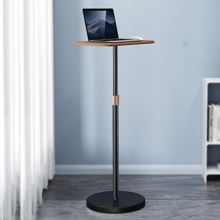 Ergonest Height-Adjustable Laptop Floor Stand – Walnut