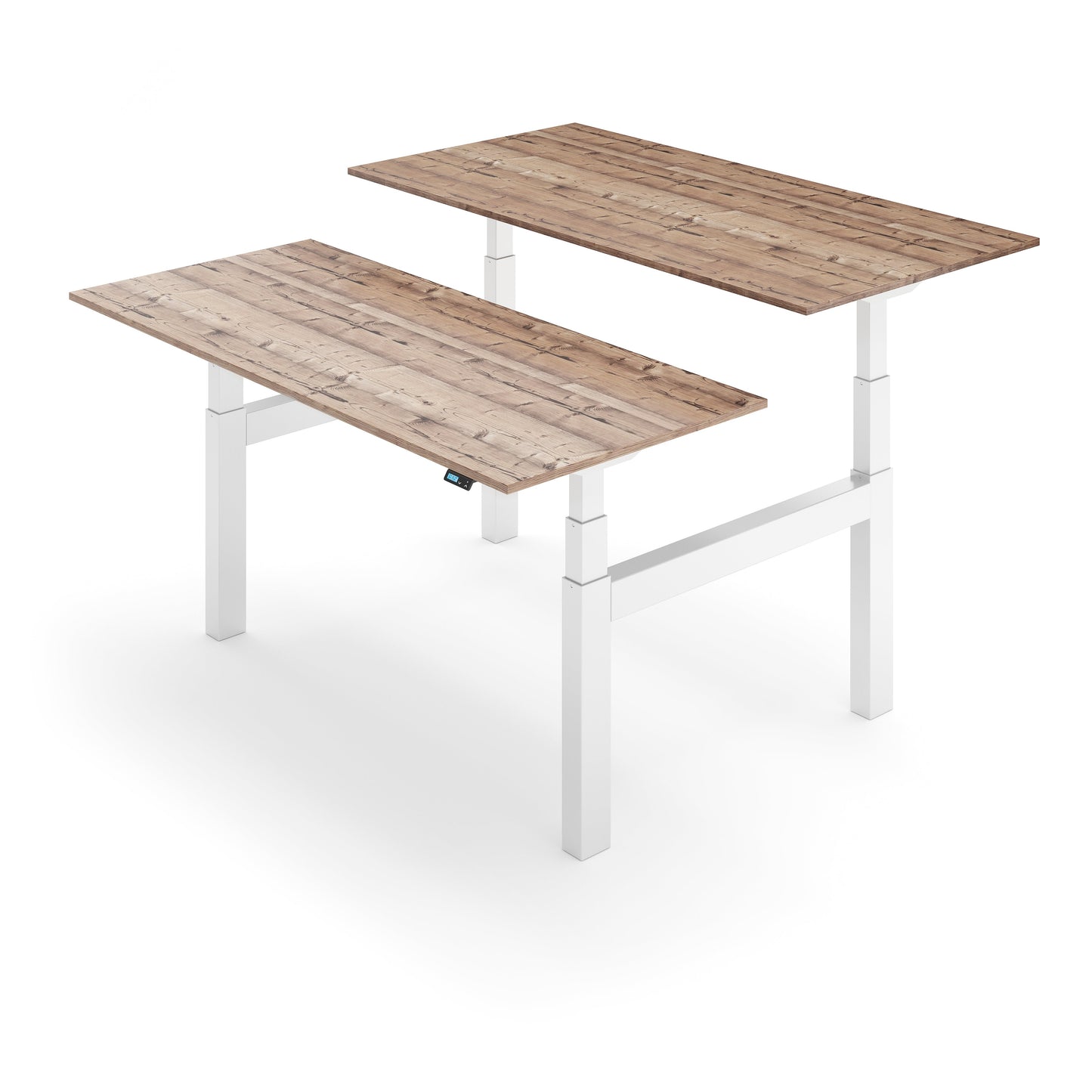 Flytta Back-2-Back Timber worktop White frame