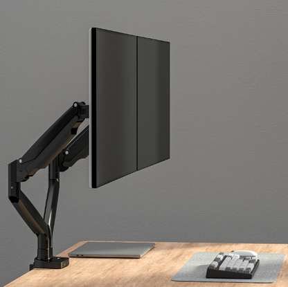 Ergonomic Gas Assisted Flat Screen Twin Monitor Arms